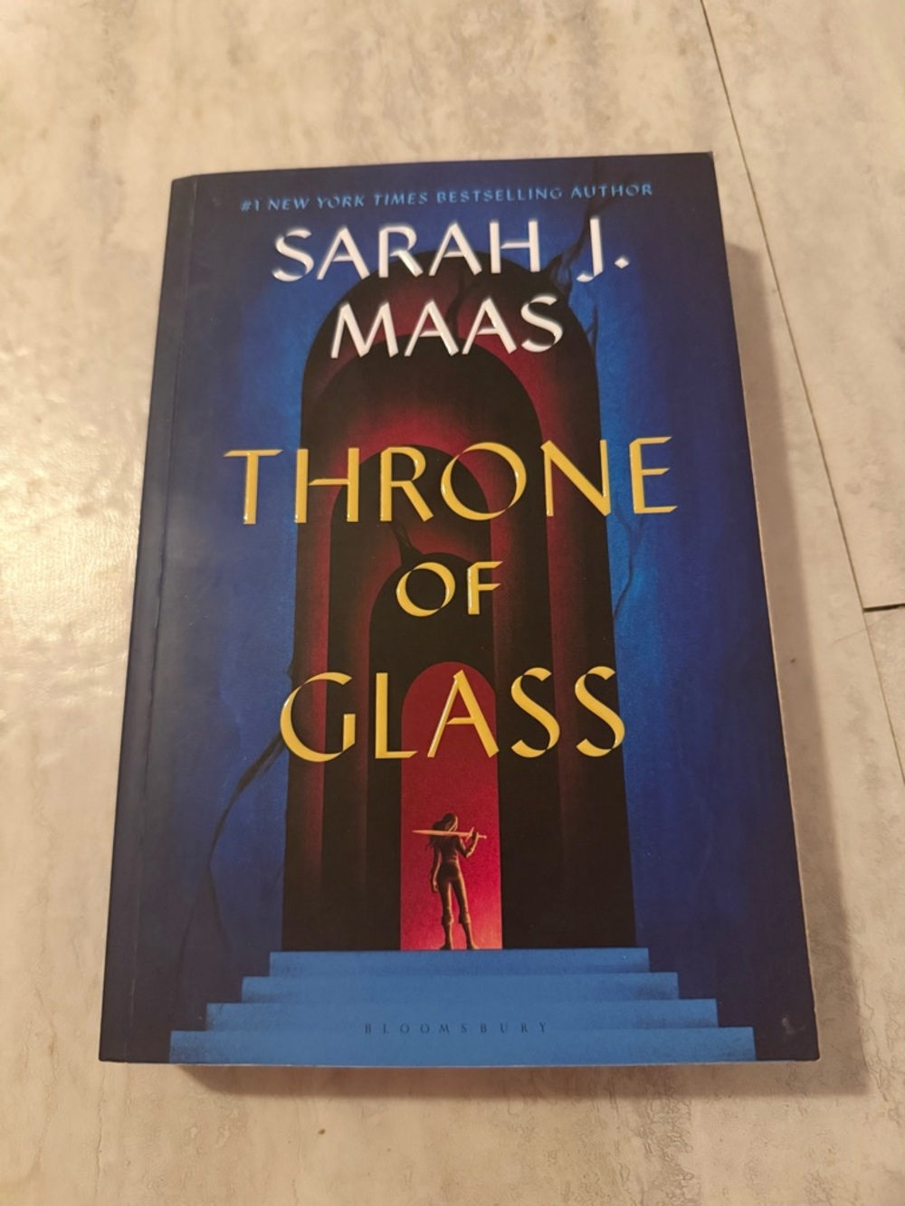 Throne of Glass by Sarah J. Maas - Blue & Gold Hardcover/Softcover